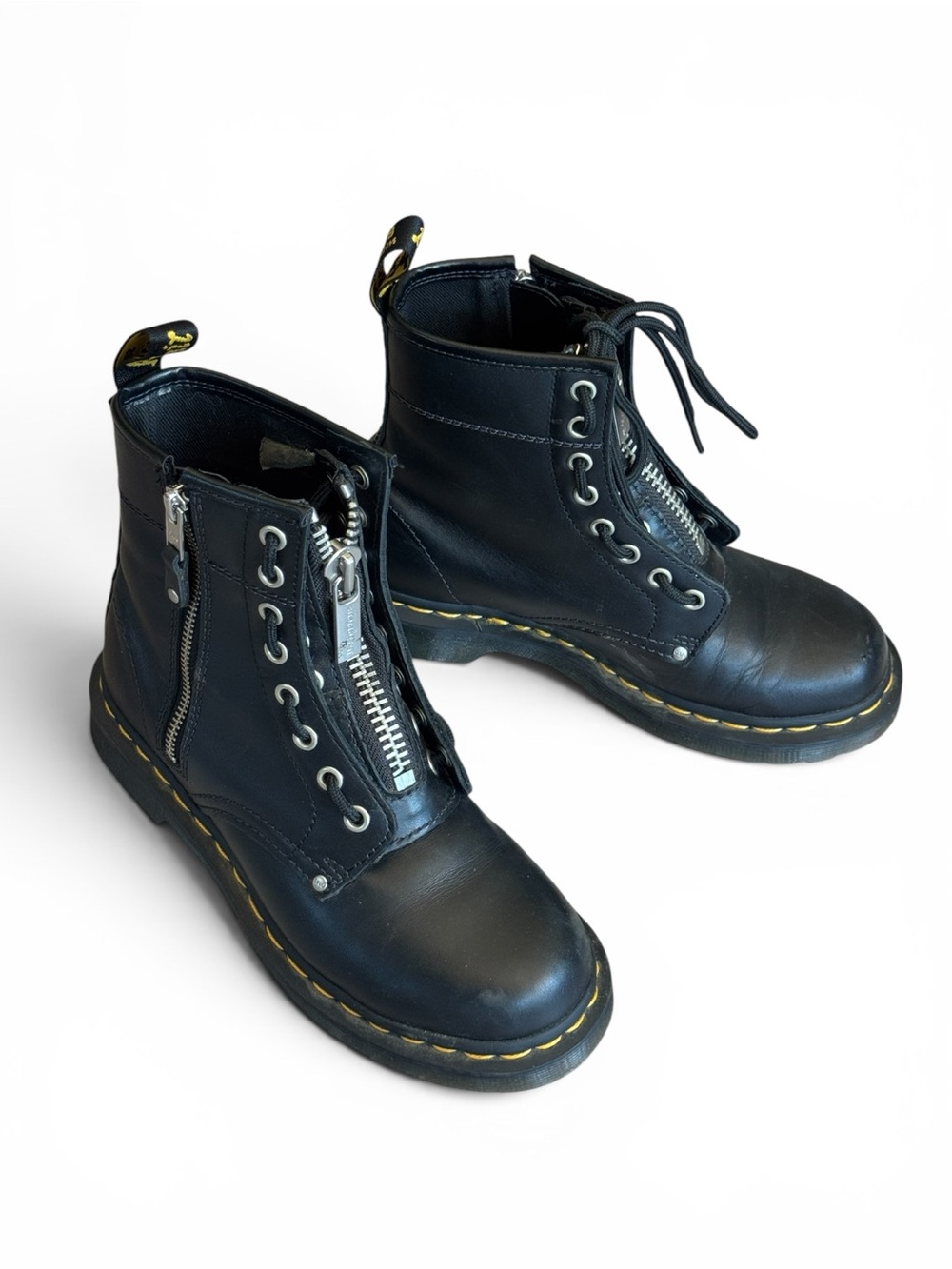 Dr. Martens Doc Women 1460 Twin-zip Boot 8 Eye Black Wanama Size 6‎
